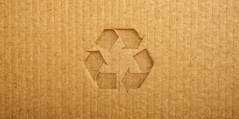 Aufkleber - Vintage brown cardboard sheet texture with recycled paper box pattern for backgrounds and design projects