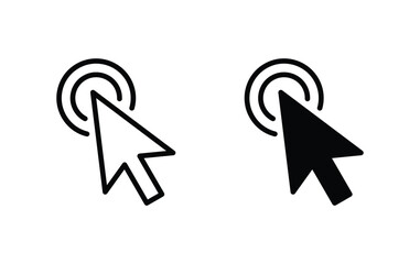 Fototapete - Cursor click icon, cursur click sign vector