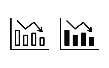 Poster - growing graph icon, data sign vector