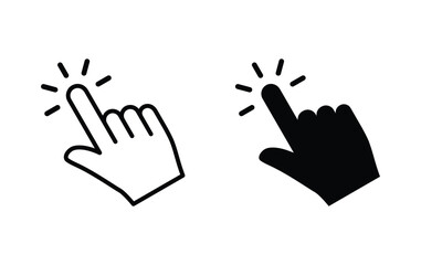 Poster - hand cursor click icon vector