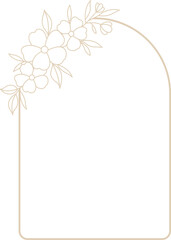 Wall Mural - Monoline Floral Arch Frame