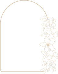 Wall Mural - Monoline Floral Arch Frame