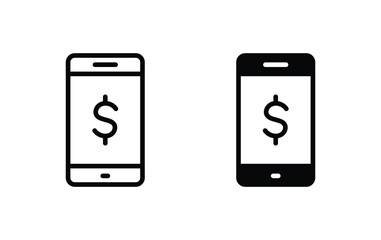 Poster - smartphone with dollar symbol icon vector