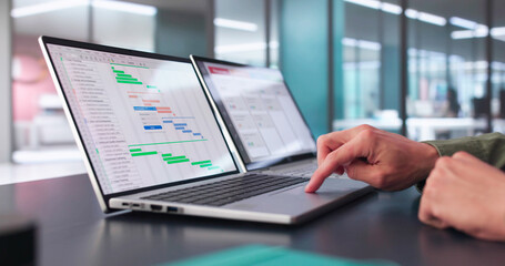 Poster - Business Schedule Calendar And Agenda Gantt