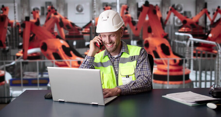 Poster - Automobile Car Production Engineer Working