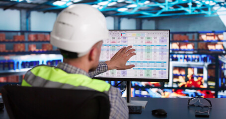 Poster - Warehouse Inventory Management On Computer