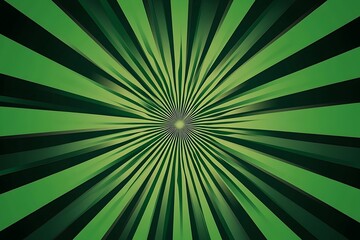 Wall Mural - Abstract sunburst  3D background of green  lines sliding down. Modern wallpaper.