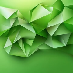 Poster - Green Geometric Low Poly Background