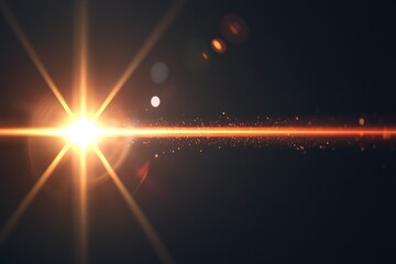 Wall Mural - Lens Flare  Sun Flare on black background object design