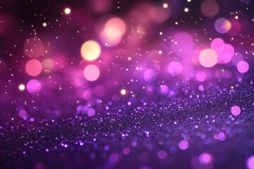 Wall Mural - Purple glitter lights background. defocused