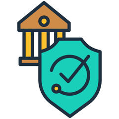 Wall Mural - Cybersecurity Compliance Icon