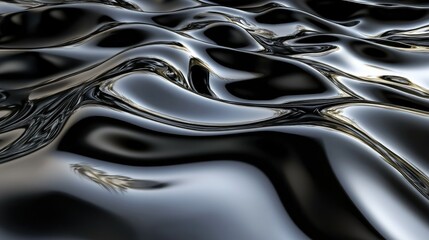 Glossy metallic surface reflecting light