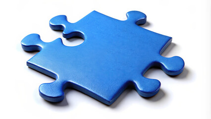 Aufkleber - Blue jigsaw puzzle with missing piece above