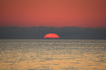 Wall Mural - Sunset on Baltic sea, Liepaja, Latvia.