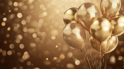 Happy new year 2025 and merry christmas greeting card background, golden number helium balloons