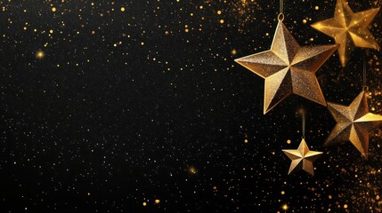 Wall Mural - star with copy space invitation backdrop, christmas greeting background transparent background