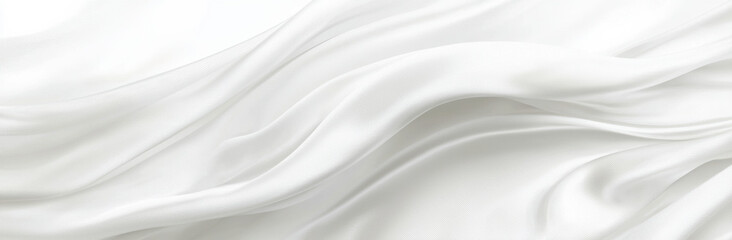 Poster - Smooth elegant white silk or satin fabric texture background