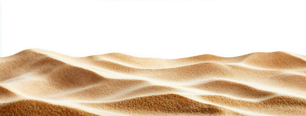 Poster - Smooth sand dunes on isolated white background