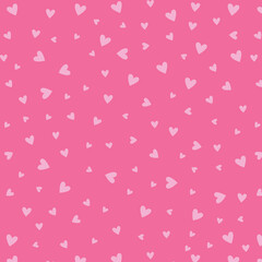 Minimalistic seamless pattern with small hearts on a plain background. Vector print for wallpaper, fabric, textile design, wrapping paper.