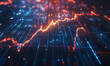 © NaLan - Futuristic Stock Market Chart with Glowing Data or Dynamic Financial Timeline for graphic background