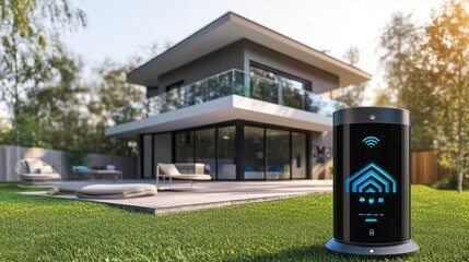 Poster - smart home security system with automated alert features and emergency notifications