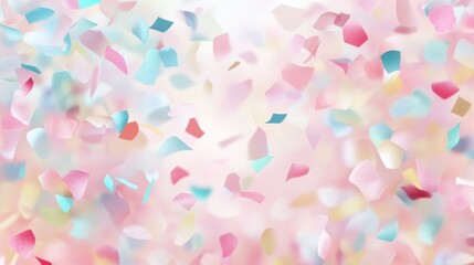 Canvas Print - Abstract Background with Pink and Blue Confetti.