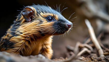 Intriguing Close-Up of a Big-Headed African Mole-Rat