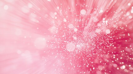 Wall Mural - Pink abstract background with white bokeh lights.