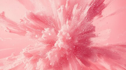 Wall Mural - Abstract pink and white paint splatter effect background.