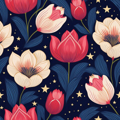 flower background, wallpaper, illustration, decoration, plant, rose, beauty, art