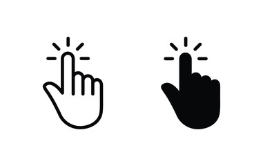 Poster - Hand cursor click icon vector