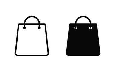 Poster - Shopping bag icon, Shopping bag sign vector