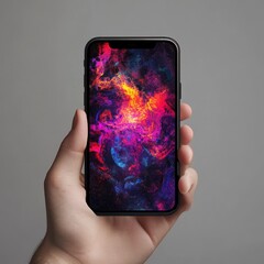 Wall Mural - Smartphone, Handy, Cellphone Mockup, Vorlage, generative Ai --v 6.1 Job ID: c8f14134-2b6a-4250-b452-bd7f7b975115