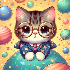  cat, animal, illustration,