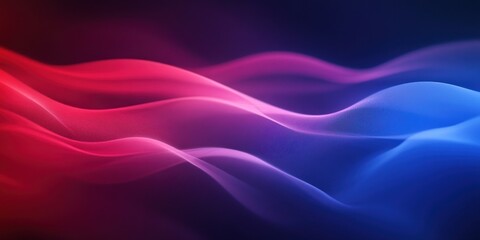 Wall Mural - Abstract waves of red and blue create a dynamic, flowing visual effect.