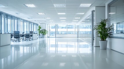 Canvas Print - Bright and Spacious Modern Office Interior for Business Flexibility and