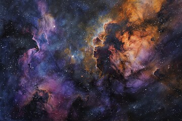 a dark sky with a few clouds and stars.