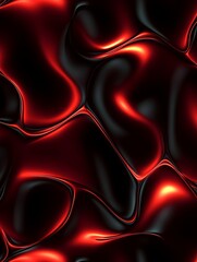 Poster - Rich red and deep black intertwine, forming an abstract, fluid texture that evokes a sense of motion and depth