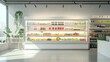 © meta - Modern Grocery Store Interior with Bright Lighting and Fresh Produce. Generate Ai Image