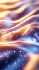 Poster - Vibrant abstract waves with luminous patterns and soft gradients, creating a dreamy and ethereal atmosphere.