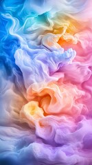 Poster - A stunning blend of colorful swirls, creating a mesmerizing abstract pattern with vibrant hues and soft gradients.