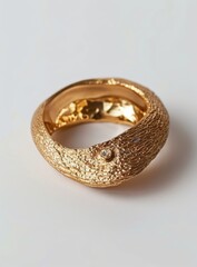 Wall Mural - Gold Ring with Diamond.