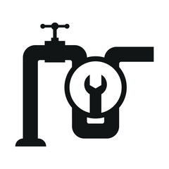 Canvas Print - Plumbing Service Icon