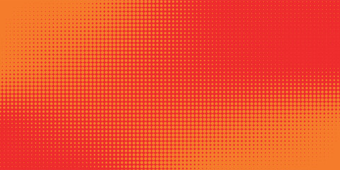 Wall Mural - dots halftone orange color pattern gradient texture with technology digital background. dots pop art