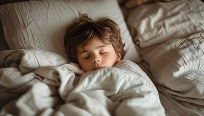 Wall Mural - Serene slumber of a toddler in a cozy bedroom, embodying innocence and tranquility