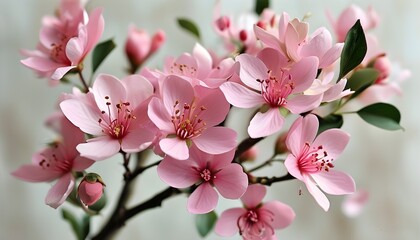 Wall Mural - Delicate Pink Blossoms Perfect for Mothers Day and Womens Day Greeting Card Inspirations