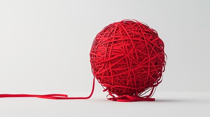 Poster - A globe suspended in a web of red tape, symbolizing the complexity of trade barriers, bureaucratic trade entanglement, global restrictions