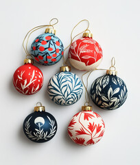 Set of Christmas ornaments