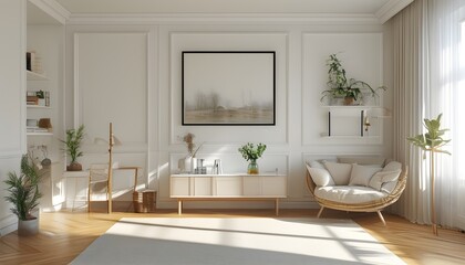 Canvas Print - Inviting and Airy Interior with Abundant Natural Light