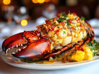 Canvas Print - lobster on a plate